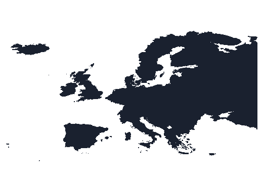 Europe region map silhouette