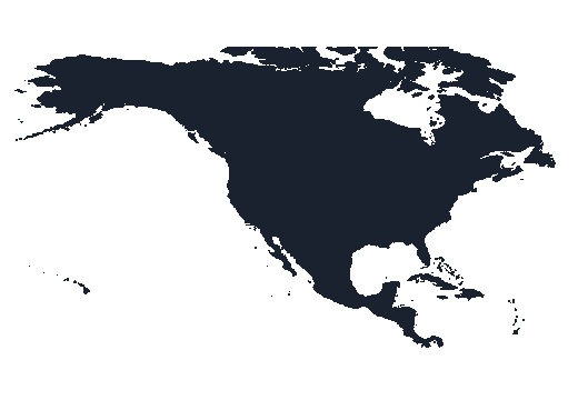 North America region map silhouette