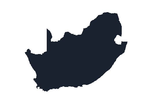 South Africa region map silhouette